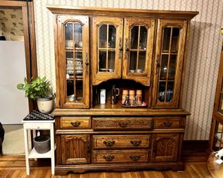 Solid wood china cabinet