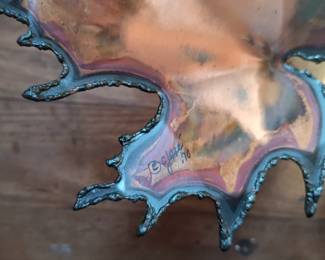 Curtis Jere MCM metal wall art - signed