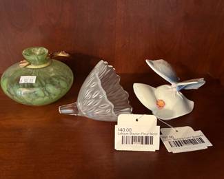 Lalique Bouton Fleur Motif, Lladro "Morning Calm" Butterfly