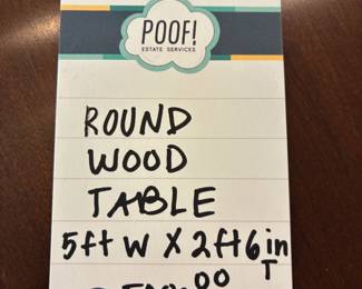 Round Wood Table