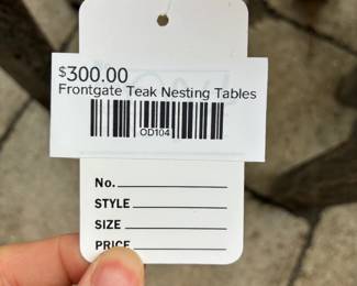 Frontgate Teak Nesting Tables