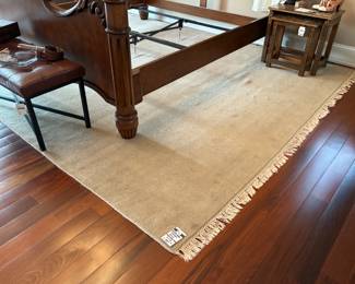 Pottery Barn Fringed Solid Handloom Rug