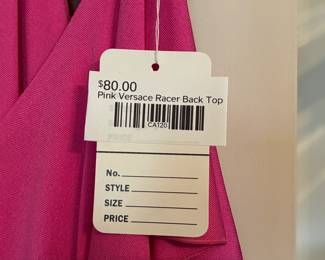 Pink Versace Racer Back Top