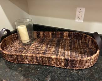 Wicker Handled Tray
