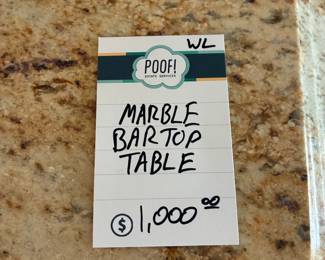 Marble Bar Top Table