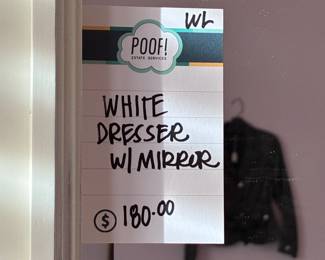 White Dresser w/ Mirror