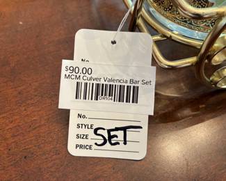 MCM Culver Valencia Bar Set