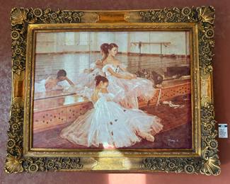 "Tony B" Signed Ballerina Painting