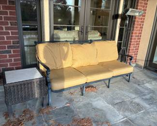 Outdoor Side Table, Frontgate Aluminum Outdoor Bench