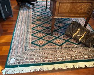 Jaldar Bokara Hand Knotted Emerald Rug