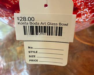 Kosta Boda Art Glass Bowl