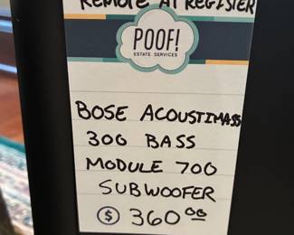 Bose 300 Bass Module 700 Subwoofer