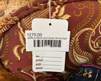 Jeffco Red and Gold Armchair