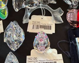 Swarovski Turtle Doves, Swarovski Happy Ducks Princess