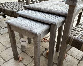 Frontgate Teak Nesting Tables