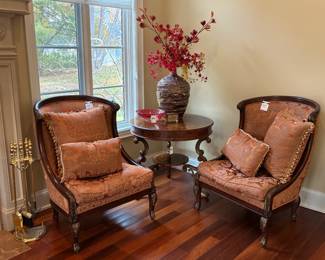 Fireplace Tools, Henredon Chair w/ Pillows