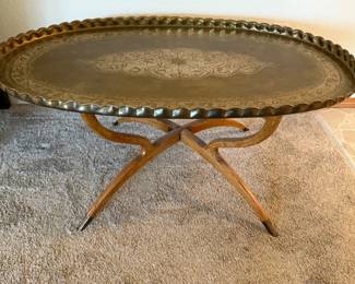 7 MCMMoroccanBrassTrayCoffeeTablewithSpiderLegBase