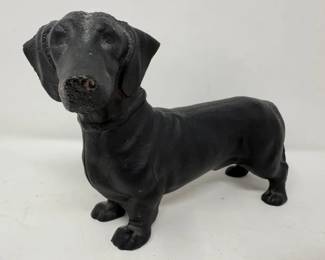 32 BlackCastIronDachshundCoinBankorDoorStop