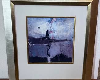 208 FramedandMattedAbstractArtPrint