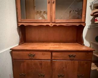 3 ColonialStyleWoodChinaCabinetorHutch