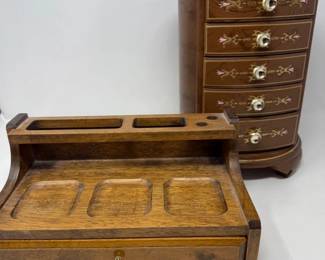 75 RoundJewelryBoxSingleDrawerValetTray