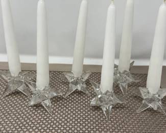39 6PieceRosenthalStarCrystalCandleholders