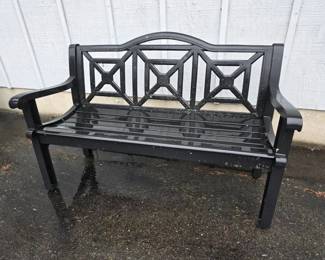 195 AluminumBlack52GardenBench
