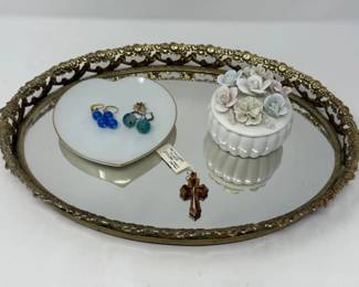 77 ArdaltLenwileTrinketBoxMirroredTrayEarrings