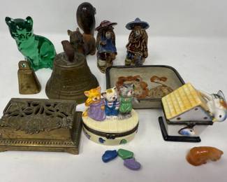 95 SmallBrassBellsStampBoxTrinketBoxesSmallAnimals