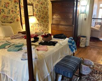 Pair Nice Lamps, English Chest on Chext