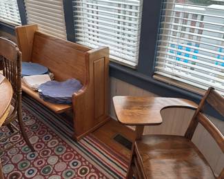 Oak Church Bench, School Desk