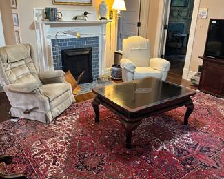 Wonderful Persian Rug, Vintage Oriental Coffee Table