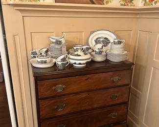Wedgwood China and one of several chests