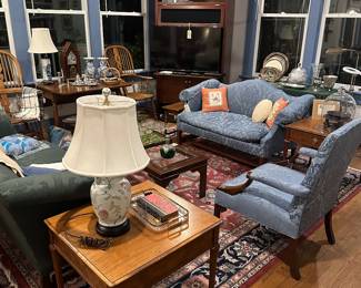 Baker End Tables, Loveseats, Drop Leaf Breakfast Table