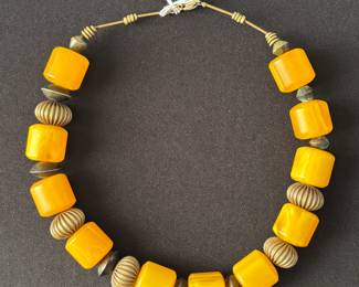 Bakelite & Brass necklace