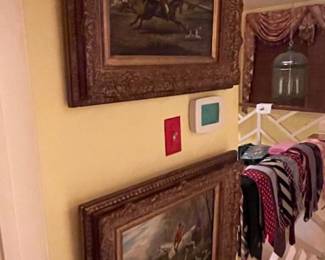 Oil on canvas paintings- equestrian theme