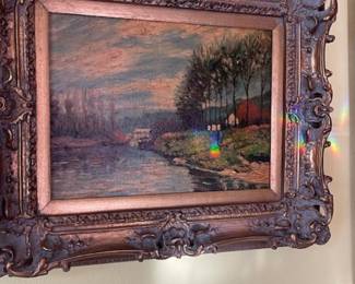 Another original painting! Beautiful frame- many antique, some are new quality reproductions