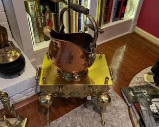 Kettle stand, copper pot