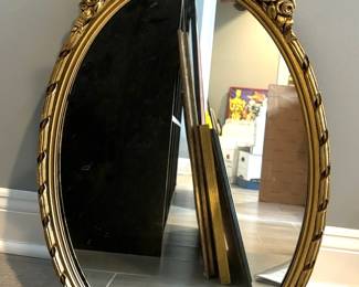 90. Mirror w/ Gold Frame