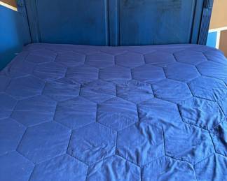 51. Queen Bed w/ Blue Headboard