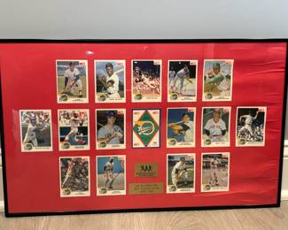 98. Basketball Cards Framed (24" x 15")