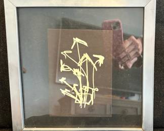 89. Limited Edition Floral Black & White (w/ Frame 12" x 12")