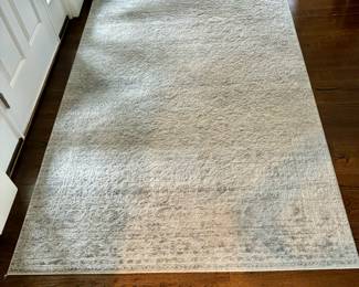 1. Loloi Grey & Cream Bound Rug (5'3" x 7'8")
