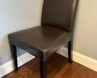 124. Leather Slipper Chair