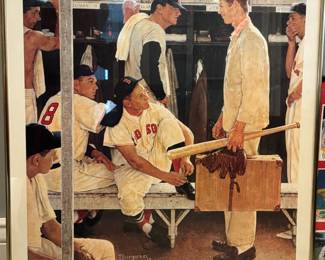 99. Norman Rockwell Print "Rookie" (18" x 22")