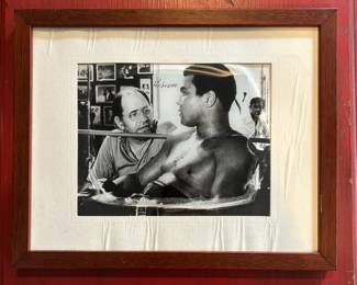 96. Mohammed Ali Framed Photograph (15" x 12")