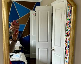 50. Octagon Mirror w/ Gold Frame (22" x 30")