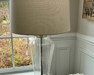 8. Glass Hand Blown Lamp (33"h)
