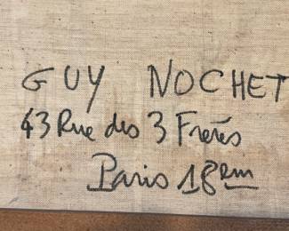 93. Signed Oil on Canvas "La Maison Catherine" by Guy Nochet (32" x 16") 