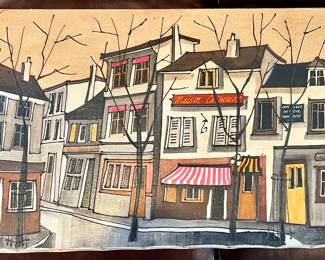 93. Signed Oil on Canvas "La Maison Catherine" by Guy Nochet (32" x 16") 